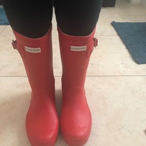 Matte Red Hunter Boots